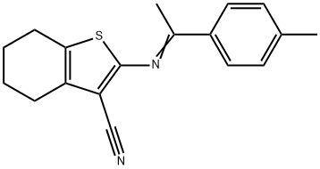 2-{[1-(4-methylphenyl)ethylidene]amino}-4,5,6,7-tetrahydro-1-benzothiophene-3-carbonitrile Structure