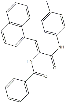 N-[2-(1-naphthyl)-1-(4-toluidinocarbonyl)vinyl]benzamide 구조식 이미지