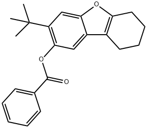 3-tert-butyl-6,7,8,9-tetrahydrodibenzo[b,d]furan-2-yl benzoate Structure