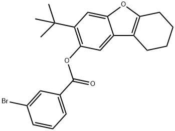 3-tert-butyl-6,7,8,9-tetrahydrodibenzo[b,d]furan-2-yl 3-bromobenzoate Structure