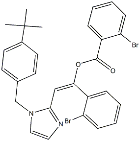 1-(2-bromophenyl)-2-[1-(4-tert-butylbenzyl)-1H-imidazol-2-yl]vinyl 2-bromobenzoate Structure