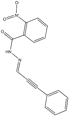 2-nitro-N'-(3-phenyl-2-propynylidene)benzohydrazide 구조식 이미지