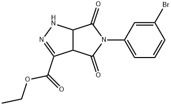 ethyl 5-(3-bromophenyl)-4,6-dioxo-1,3a,4,5,6,6a-hexahydropyrrolo[3,4-c]pyrazole-3-carboxylate 구조식 이미지