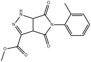 methyl 5-(2-methylphenyl)-4,6-dioxo-1,3a,4,5,6,6a-hexahydropyrrolo[3,4-c]pyrazole-3-carboxylate Structure