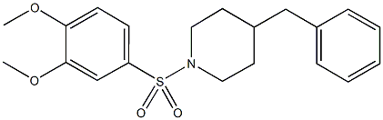 4-benzyl-1-[(3,4-dimethoxyphenyl)sulfonyl]piperidine Structure