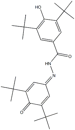 3,5-ditert-butyl-N'-(3,5-ditert-butyl-4-oxo-2,5-cyclohexadien-1-ylidene)-4-hydroxybenzohydrazide 구조식 이미지