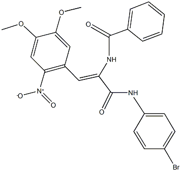 N-(1-[(4-bromoanilino)carbonyl]-2-{2-nitro-4,5-dimethoxyphenyl}vinyl)benzamide 구조식 이미지