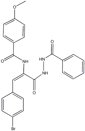 N-[1-[(2-benzoylhydrazino)carbonyl]-2-(4-bromophenyl)vinyl]-4-methoxybenzamide Structure