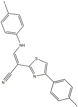 3-(4-iodoanilino)-2-[4-(4-methylphenyl)-1,3-thiazol-2-yl]acrylonitrile Structure