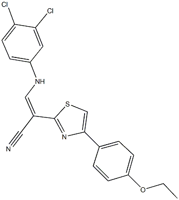 3-(3,4-dichloroanilino)-2-[4-(4-ethoxyphenyl)-1,3-thiazol-2-yl]acrylonitrile 구조식 이미지