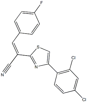 2-[4-(2,4-dichlorophenyl)-1,3-thiazol-2-yl]-3-(4-fluorophenyl)acrylonitrile 구조식 이미지