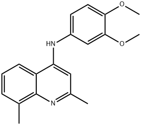 N-(3,4-dimethoxyphenyl)-2,8-dimethyl-4-quinolinamine 구조식 이미지