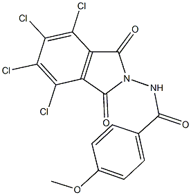 4-methoxy-N-(4,5,6,7-tetrachloro-1,3-dioxo-1,3-dihydro-2H-isoindol-2-yl)benzamide 구조식 이미지