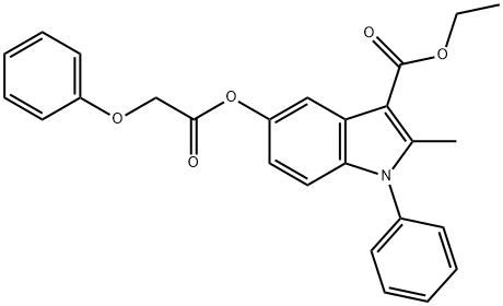 ethyl 2-methyl-5-[(phenoxyacetyl)oxy]-1-phenyl-1H-indole-3-carboxylate Structure