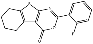 2-(2-fluorophenyl)-5,6,7,8-tetrahydro-4H-[1]benzothieno[2,3-d][1,3]oxazin-4-one Structure