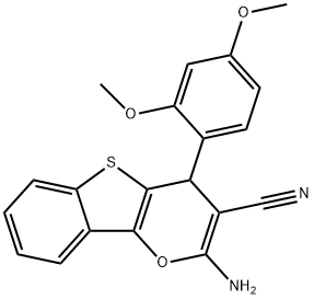 2-amino-4-(2,4-dimethoxyphenyl)-4H-[1]benzothieno[3,2-b]pyran-3-carbonitrile 구조식 이미지