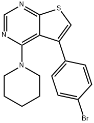 5-(4-bromophenyl)-4-(1-piperidinyl)thieno[2,3-d]pyrimidine 구조식 이미지