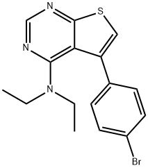 5-(4-bromophenyl)-N,N-diethylthieno[2,3-d]pyrimidin-4-amine 구조식 이미지