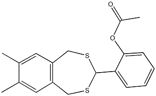 2-(7,8-dimethyl-1,5-dihydro-2,4-benzodithiepin-3-yl)phenyl acetate Structure