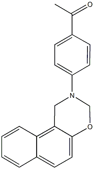 1-[4-(1H-naphtho[1,2-e][1,3]oxazin-2(3H)-yl)phenyl]ethanone 구조식 이미지