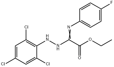 ethyl (4-fluoroanilino)[(2,4,6-trichlorophenyl)hydrazono]acetate Structure