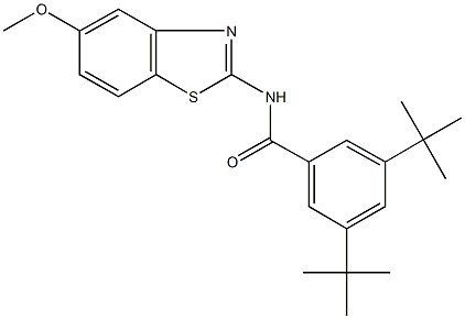 3,5-ditert-butyl-N-(5-methoxy-1,3-benzothiazol-2-yl)benzamide Structure