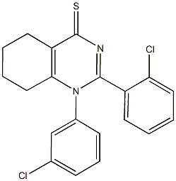 2-(2-chlorophenyl)-1-(3-chlorophenyl)-5,6,7,8-tetrahydro-4(1H)-quinazolinethione Structure