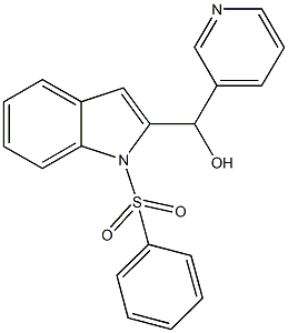 [1-(phenylsulfonyl)-1H-indol-2-yl](3-pyridinyl)methanol Structure
