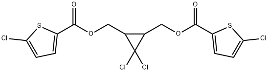 [2,2-dichloro-3-({[(5-chloro-2-thienyl)carbonyl]oxy}methyl)cyclopropyl]methyl 5-chloro-2-thiophenecarboxylate Structure