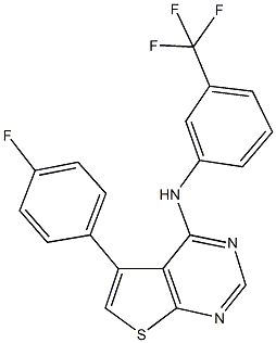 5-(4-fluorophenyl)-N-[3-(trifluoromethyl)phenyl]thieno[2,3-d]pyrimidin-4-amine 구조식 이미지