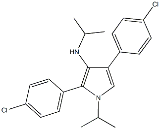 N-[2,4-bis(4-chlorophenyl)-1-isopropyl-1H-pyrrol-3-yl]-N-isopropylamine Structure