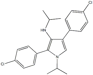 N-[2,4-bis(4-chlorophenyl)-1-isopropyl-1H-pyrrol-3-yl]-N-isopropylamine 구조식 이미지