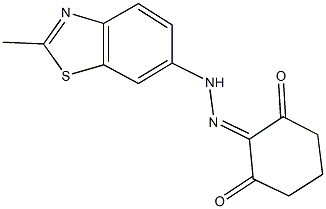 1,2,3-cyclohexanetrione 2-[(2-methyl-1,3-benzothiazol-6-yl)hydrazone] 구조식 이미지