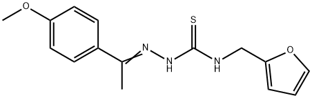 1-(4-methoxyphenyl)ethanone N-(2-furylmethyl)thiosemicarbazone 구조식 이미지