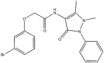 2-(3-bromophenoxy)-N-(1,5-dimethyl-3-oxo-2-phenyl-2,3-dihydro-1H-pyrazol-4-yl)acetamide 구조식 이미지