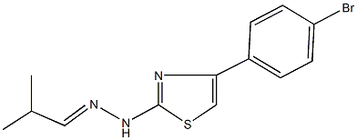 2-methylpropanal [4-(4-bromophenyl)-1,3-thiazol-2-yl]hydrazone Structure