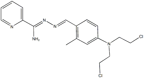 N'-{4-[bis(2-chloroethyl)amino]-2-methylbenzylidene}-2-pyridinecarbohydrazonamide 구조식 이미지