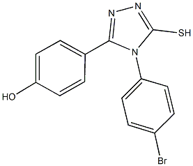 4-[4-(4-bromophenyl)-5-sulfanyl-4H-1,2,4-triazol-3-yl]phenol 구조식 이미지