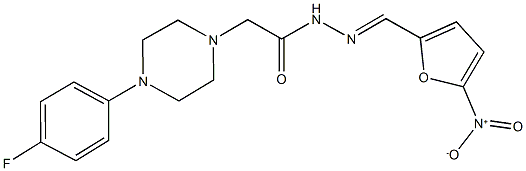 2-[4-(4-fluorophenyl)-1-piperazinyl]-N'-({5-nitro-2-furyl}methylene)acetohydrazide Structure