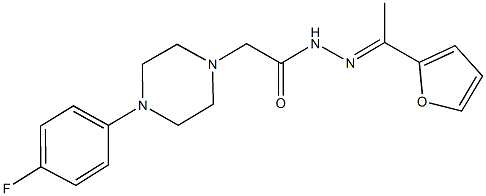 2-[4-(4-fluorophenyl)-1-piperazinyl]-N'-[1-(2-furyl)ethylidene]acetohydrazide Structure