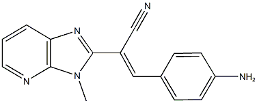 3-(4-aminophenyl)-2-(3-methyl-3H-imidazo[4,5-b]pyridin-2-yl)acrylonitrile 구조식 이미지