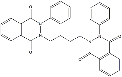 2-[4-(1,4-dioxo-3-phenyl-3,4-dihydro-2(1H)-phthalazinyl)butyl]-3-phenyl-2,3-dihydro-1,4-phthalazinedione Structure