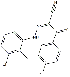 2-[(3-chloro-2-methylphenyl)hydrazono]-3-(4-chlorophenyl)-3-oxopropanenitrile Structure