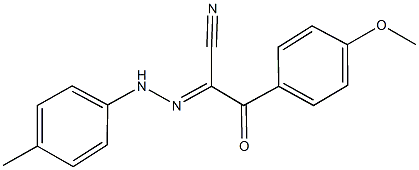 3-(4-methoxyphenyl)-2-[(4-methylphenyl)hydrazono]-3-oxopropanenitrile 구조식 이미지