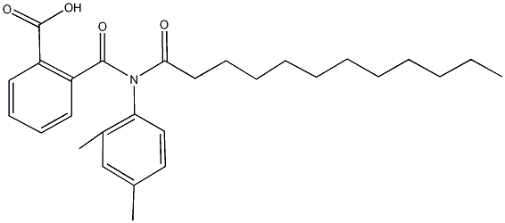 2-[(dodecanoyl-2,4-dimethylanilino)carbonyl]benzoic acid Structure