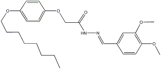 N'-(3,4-dimethoxybenzylidene)-2-[4-(octyloxy)phenoxy]acetohydrazide Structure