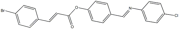 4-{[(4-chlorophenyl)imino]methyl}phenyl 3-(4-bromophenyl)acrylate 구조식 이미지