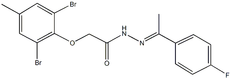 2-(2,6-dibromo-4-methylphenoxy)-N'-[1-(4-fluorophenyl)ethylidene]acetohydrazide Structure