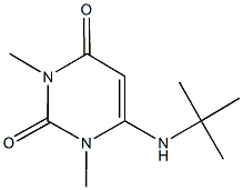 6-(tert-butylamino)-1,3-dimethyl-2,4(1H,3H)-pyrimidinedione Structure