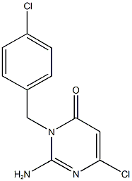 2-amino-6-chloro-3-(4-chlorobenzyl)-4(3H)-pyrimidinone Structure